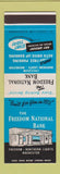 Matchbook Cover - Freedom National Bank Rochester Northern Lights PA SAMPLE