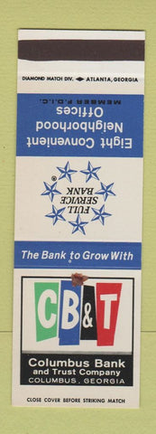Matchbook Cover - Columbus Bank Trust Columbus GA SAMPLE