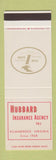 Matchbook Cover - Hubbard Insurance Agency Kilmarnock VA SAMPLE