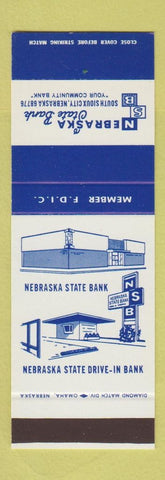 Matchbook Cover - Nebraska State Bank of South Sioux City NE SAMPLE