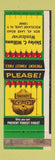 Matchbook Cover - Smokey The Bear Rockland Lake NY Woodcarver WEAR SAMPLE