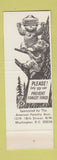 Matchbook Cover - Smokey The Bear Rockland Lake NY Woodcarver WEAR SAMPLE