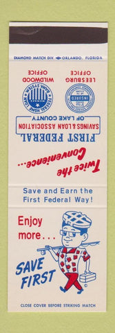Matchbook Cover - First Federal Savings Loan Leesburg Wildwood FL SAMPLE