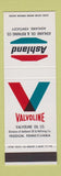 Matchbook Cover - Ashland oil gas Ashland KY Valvoline Freedom PA SAMPLE