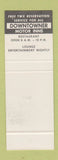 Matchbook Cover - Downtowner Motor Inns Jackson MS SAMPLE