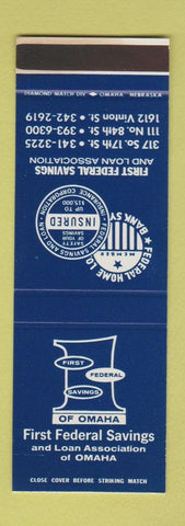 Matchbook Cover - First Federal Savings and Loan Omaha NE SAMPLE