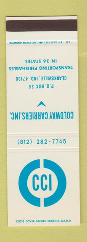 Matchbook Cover - Coldway Carriers Trucking Clarksville IN SAMPLE