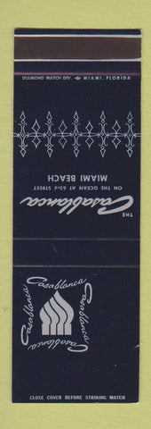 Matchbook Cover - The Casablanca Hotel Miami Beach FL SAMPLE