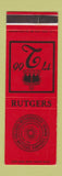 Matchbook Cover - Rutgers University Book Store WEAR SAMPLE