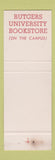 Matchbook Cover - Rutgers University Book Store WEAR SAMPLE