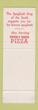 Matchbook Cover - Toney's Spaghetti House New Orleans LA SAMPLE