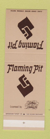 Matchbook Cover - Flaming Pit Restaurants SAMPLE