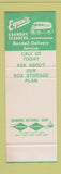 Matchbook Cover - Egan's Laundry Cleaners Providence RI WEAR SAMPLE