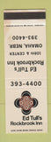 Matchbook Cover - Ed's Tull's Rockbrook Inn Omaha NE WEAR SAMPLE