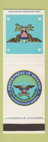 Matchbook Cover - Department of Defense USA military SAMPLE
