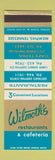 Matchbook Cover - Wilmoth's Restaurants Memphis TN SAMPLE