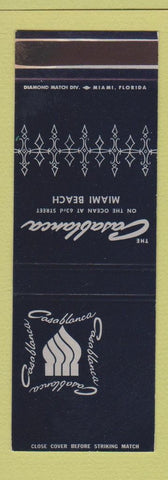 Matchbook Cover - Casablanca Miami Beach FL WEAR SAMPLE