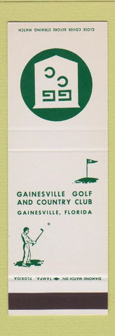 Matchbook Cover - Gainesville Golf Country Club FL SAMPLE