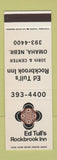 Matchbook Cover - Ed Tull's Rockbrook Inn Omaha NE SAMPLE