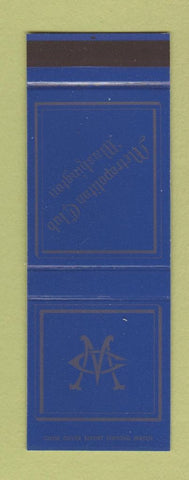 Matchbook Cover - Metropolitan Club Washington DC SAMPLE