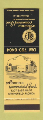 Matchbook Cover - Springfield Commercial Bank Springfield FL SAMPLE