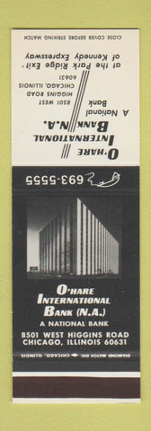 Matchbook Cover - O'Hare International Bank Chicago  SAMPLE