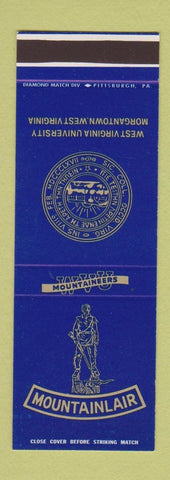 Matchbook Cover - West Virginia University Morgantown WV SAMPLE