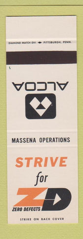 Matchbook Cover - Alcoa Zero Defects Massena Operations SAMPLE