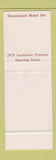 Matchbook Cover - The Houstonaire Motor Inn Houston TX SAMPLE