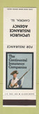 Matchbook Cover - Continental Insurance Upchurch Cahokia IL SAMPLE