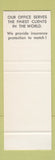 Matchbook Cover - Continental Insurance Upchurch Cahokia IL SAMPLE