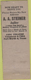 Matchbook Cover - AA Steiner Auditor Accounting Fort Worth TX Cocker Spaniel