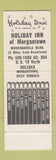 Matchbook Cover - Holiday Inn Morgantown WV SAMPLE