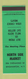 Matchbook Cover - North Side Market Binghamton NY GREEN SAMPLE