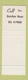 Matchbook Cover - North Side Market Binghamton NY GREEN SAMPLE