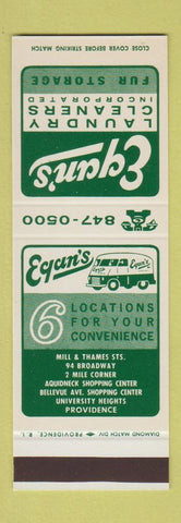 Matchbook Cover - Egan's Laundry Cleaners Providence RI SAMPLE