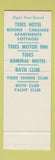 Matchbook Cover - Tides Hotel & Bath Club St Petersburg FL SAMPLE