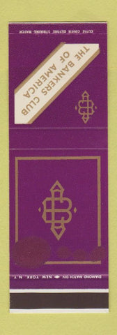 Matchbook Cover - Bankers Club Of America WEAR SAMPLE
