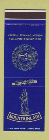 Matchbook Cover - West Virginia University Morgantown WV Mountainlair SAMPLE