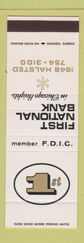 Matchbook Cover - First National Bank Chicago Heights IL WEAR SAMPLE
