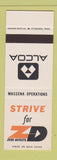 Matchbook Cover - Alcoa Massena Operations Zero Defects SAMPLE