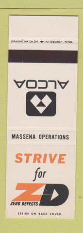 Matchbook Cover - Alcoa Massena Operations Zero Defects SAMPLE