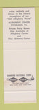 Matchbook Cover - Palmer's Restaurant Pittsburgh PA GREEN SAMPLE