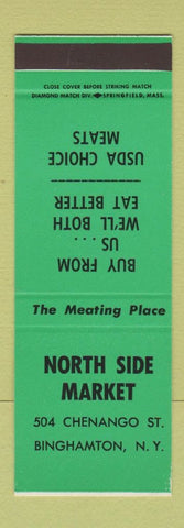 Matchbook Cover - North Side Market Binghamton NY SAMPLE