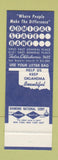 Matchbook Cover - Admiral State Bank Tulsa OK SAMPLE