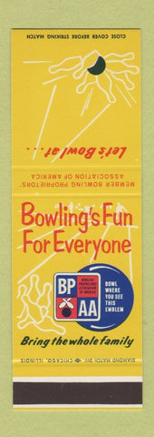 Matchbook Cover - BPAA Bowling Proprietors' Association of America SAMPLE