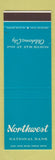 Matchbook Cover - Northwest National Bank Oklahoma City OK SAMPLE