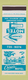 Matchbook Cover - Criner's Motel West Memphis AR SAMPLE