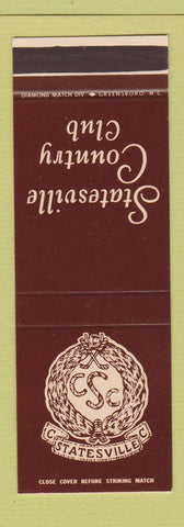 Matchbook Cover - Statesville Country Club Statesville NC SAMPLE