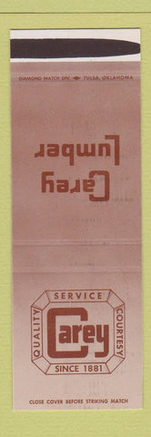 Matchbook Cover - Carey Lumber hardware paint WEAR SAMPLE